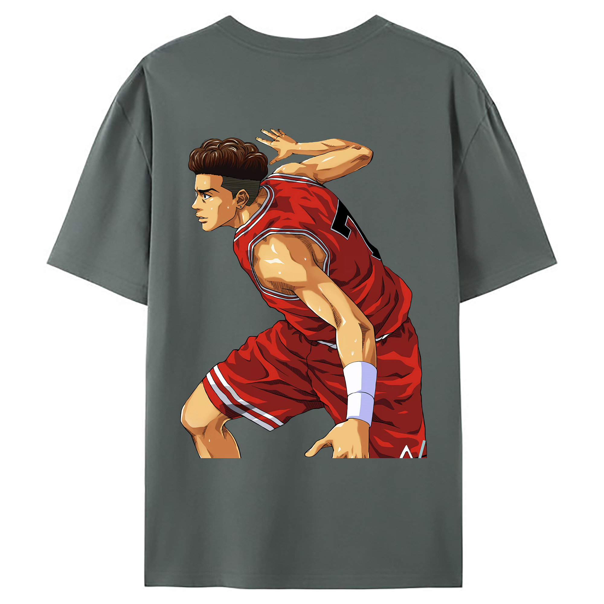 （画像用） SLAM DUNK／スラムダンク 綿100％ メンズ半袖Tシャツ（バックプリント） 通気性